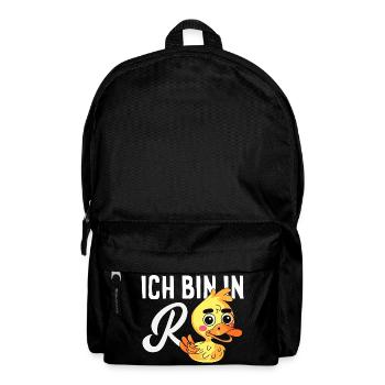 In Rente Ente Ruhestand - Rucksack - Schwarz - Vorne