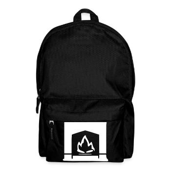 Fireplace Flame White Gift - Backpack - black - Front
