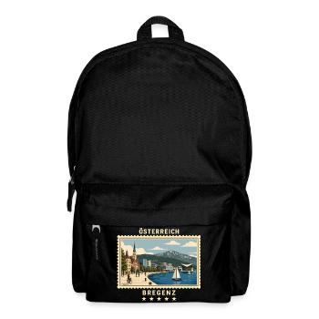 Österreich Bregenz Vintage Reisemarke - Rucksack - Schwarz - Vorne