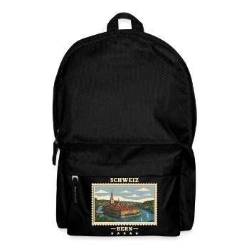 Schweiz Bern Vintage Reisemarke - Rucksack - Schwarz - Vorne