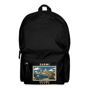 Finnland Helsinki Vintage Reisemarke - Rucksack - Schwarz - Vorne