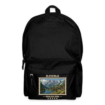 Slowenien Kranjska Gora Vintage Reisemarke - Rucksack - Schwarz - Vorne