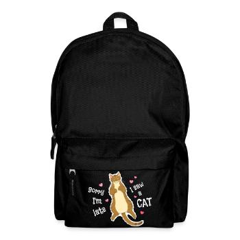 Sorry I'm late I saw a cat - Backpack - black - Front