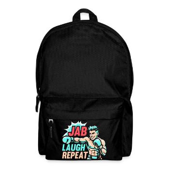 Jab Laugh Repeat Gloves Boxing Gloves - Backpack - black - Front