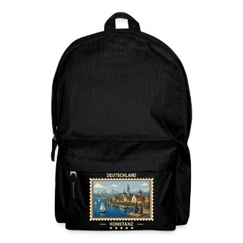 Deutschland Konstanz Vintage Reisemarke - Rucksack - Schwarz - Vorne