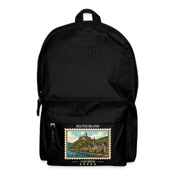 Deutschland Cochem Vintage Reisemarke - Rucksack - Schwarz - Vorne
