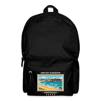 Großbritannien Portrush Vintage Reisemarke - Rucksack - Schwarz - Vorne