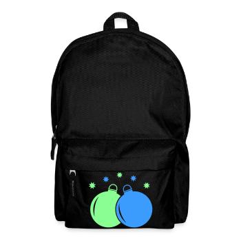 Neon-Weihnachtskugeln Duo - Rucksack - Schwarz - Vorne