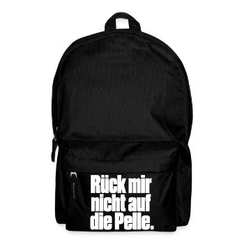 Rück mir nicht auf die Pelle - Rucksack - Schwarz - Vorne