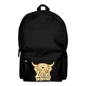 Hochlandrind Fan Geschenk Bauernhof Landleben - Rucksack - Schwarz - Vorne