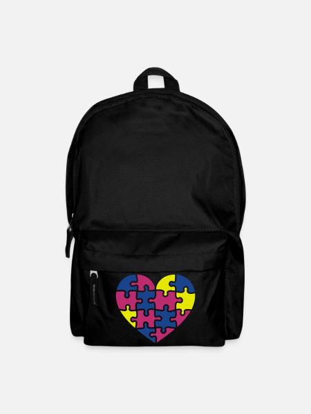puzzle herz - Rucksack - Schwarz