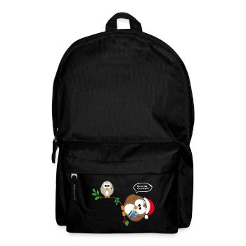 Christmas owl Christmas present gift - Backpack - black - Front