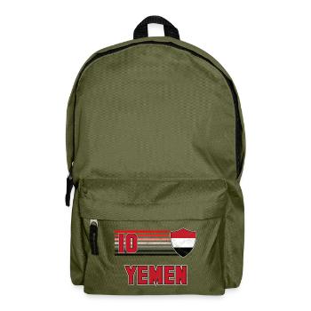 Jemen Fußball Mannschaft - Rucksack - Olivgrün - Vorne