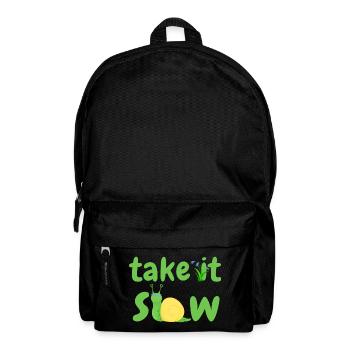 take it slow - Rucksack - Schwarz - Vorne