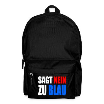 sagt nein zu blau - Rucksack - Schwarz - Vorne