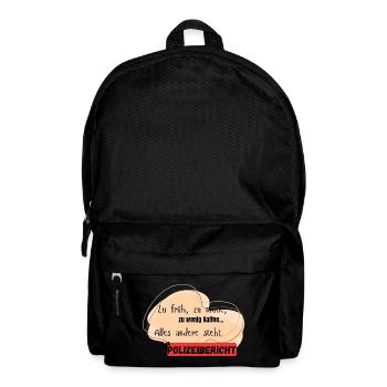 Police report funny - Backpack - black - Front