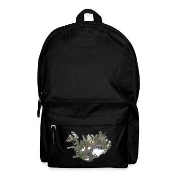 Island Karte Low Poly Stil - Rucksack - Schwarz - Vorne