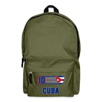Kuba Fußball Mannschaft - Rucksack - Olivgrün - Vorne