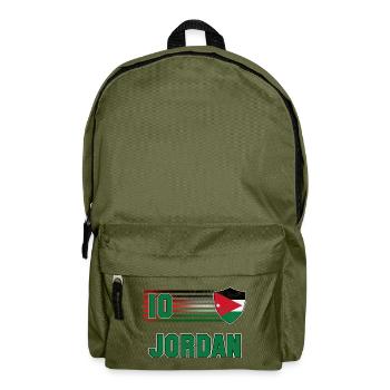 Jordanien Fußball Mannschaft - Rucksack - Olivgrün - Vorne