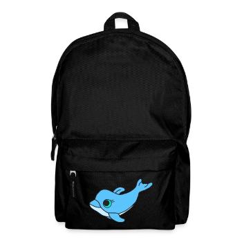 Süßer Delfin - Rucksack - Schwarz - Vorne