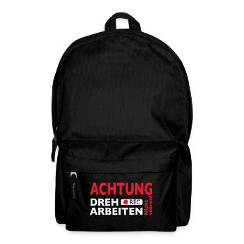 Achtung Dreharbeiten - Nicht stören! - Rucksack - Schwarz - Vorne