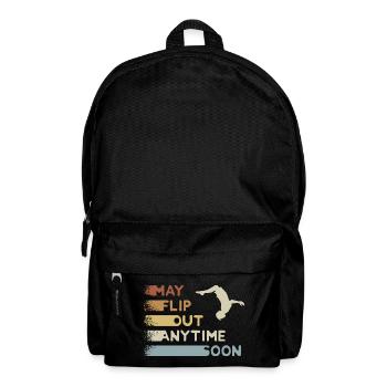 May Flip Out! Urban BackFlip Parkour Freerunning - Rucksack - Schwarz - Vorne