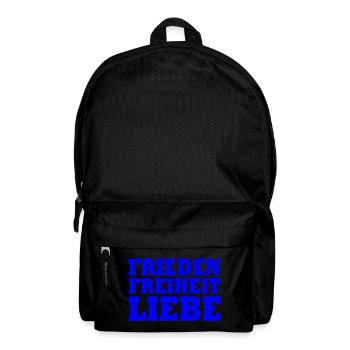 Frieden freiheit liebe - Rucksack - Schwarz - Vorne