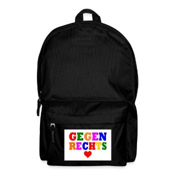 Gegen rechts - Rucksack - Schwarz - Vorne