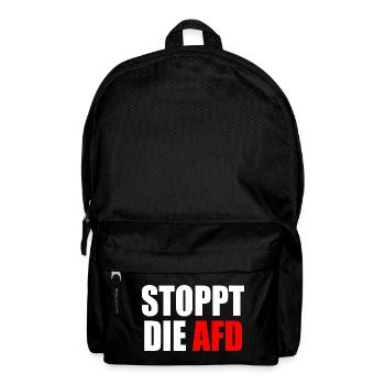 Stoppt die afd - Rucksack - Schwarz - Vorne