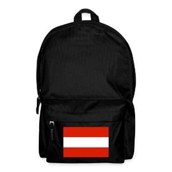 Österreich Fahne - Rucksack - Schwarz - Vorne