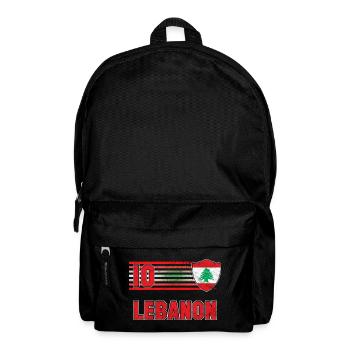 Libanon Fußball Mannschaft - Rucksack - Schwarz - Vorne
