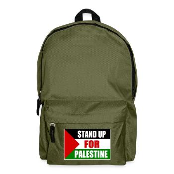 stand up for palestine - Backpack - olive green - Front