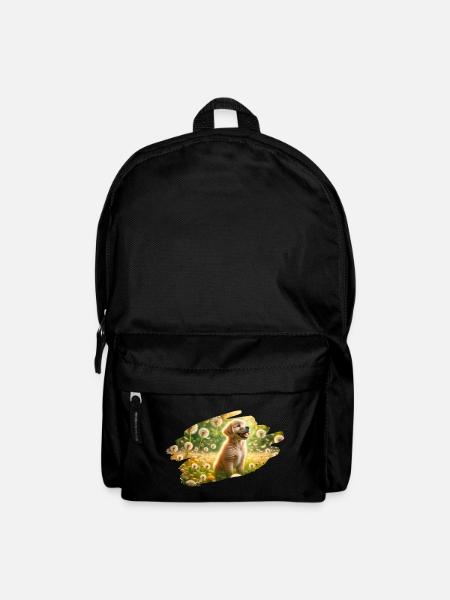 Golden Retriever puppy joy - Backpack - black