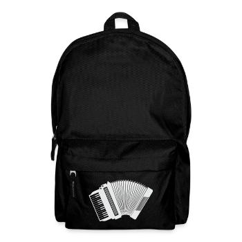 Accordion - white, silhouette, outline - Backpack - black - Front