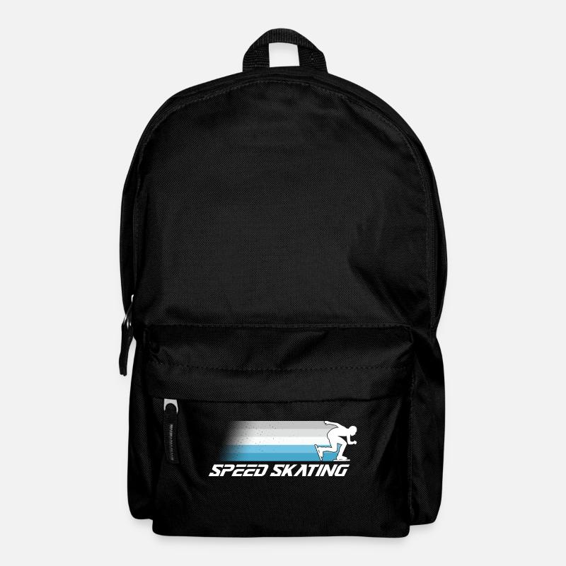 Schlittschuh Eisschnelllauf Eis Laufen Geschenk - Rucksack - Schwarz