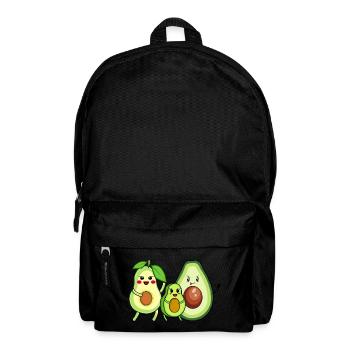 Avocado Familie im Urlaub - Rucksack - Schwarz - Vorne