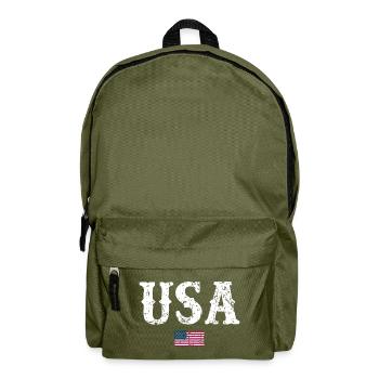USA Flag - Backpack - olive green - Front