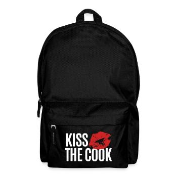Kiss the cook - kochen - Spruch - Backpack - black - Front