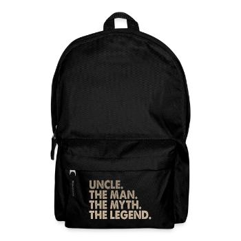 Oncle. L'homme. Le mythe. La légende. Super oncle - Sac à dos - noir - Devant