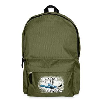 Katamaran-Tragflächenboot - Rucksack - Olivgrün - Vorne