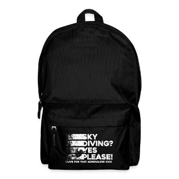 Sky Dive Fever Design. Perfect Adrenaline Gift - Backpack - black - Front