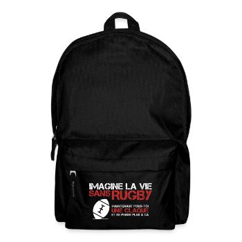 Imagine la vie sans rugby Cadeau drôle rugbyman - Sac à dos - noir - Devant