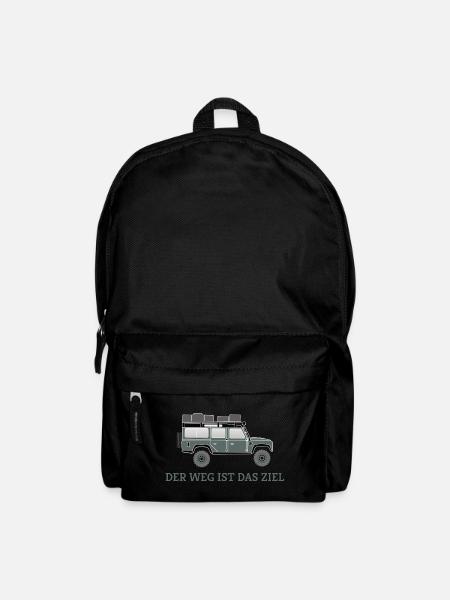 Dachzelt Offroad 4x4 Reisefahrzeug T-Shirt - Rucksack - Schwarz