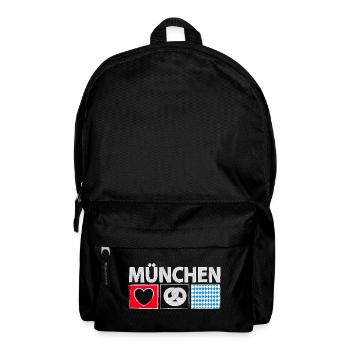 München mit Herz - Rucksack - Schwarz - Vorne