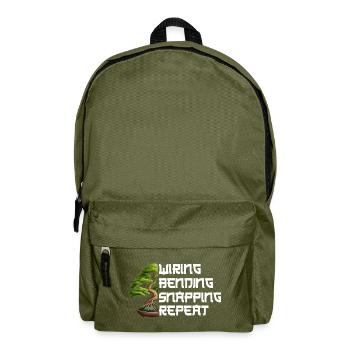 Bonsai Baum Design für Bonsai Anfänger Liebhaber - Rucksack - Olivgrün - Vorne