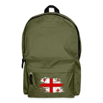 Georgia flag used - Backpack - olive green - Front