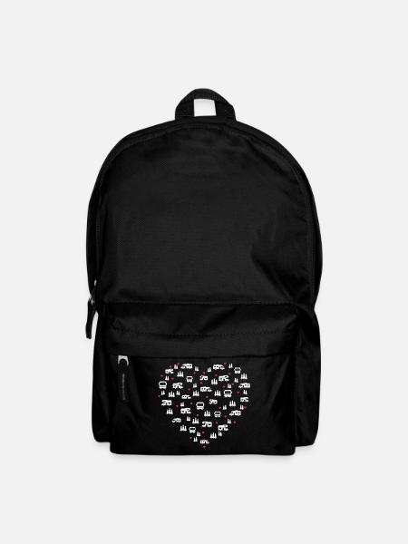 Wohnmobil Liebesherz - Valentinstag Geschenkidee - Rucksack - Schwarz