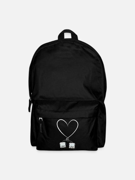 Camper van Heart - Valentine's Day Motorhome Gift - Backpack - black