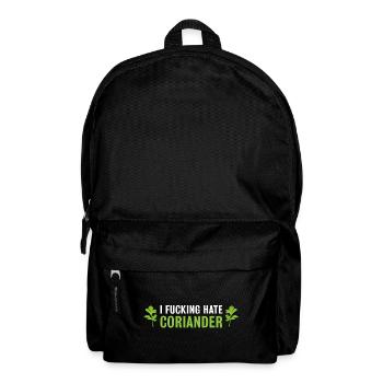 Je déteste la coriandre Cadeau drôle pour hommes, femmes - Sac à dos - noir - Devant