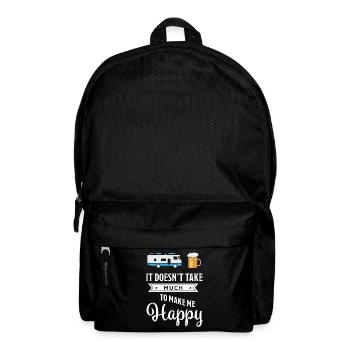 It doesn't take much to make me happy | Funny RV - Backpack - black - Front